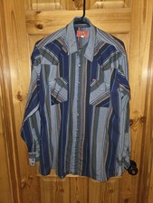 Ely Plains Vintage Western Ranch Wear Plaid Pearl Snap Button Shirt 16 1/2