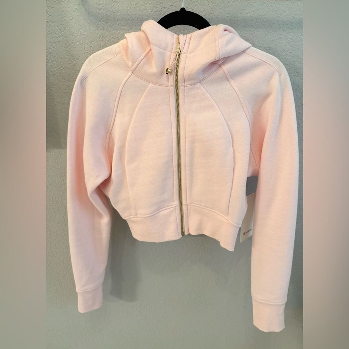 ミルク Lululemon Strawberry Milkshake Scuba Cropped Hoodie Gold