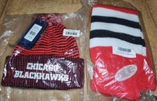 Chicago Blackhawks Cuffed Knit Hat New Fanatics Bonus Hockey Socks