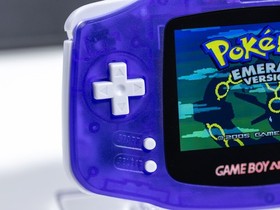 Nintendo Game Boy Advance IPS V5 Screen USB-C Charge Upgrade Transparent Purple