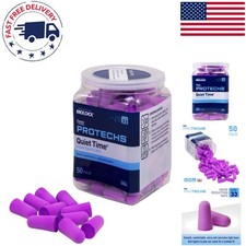 Comfortable Foam Ear Plugs, 50 Pairs, NRR 33 dB, Ideal for Sleep Travel