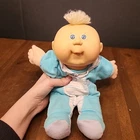 1986 Hasbro Cabbage Patch Bean Butt Babies BBB Doll Blue Eyes Blonde Tuft Hair