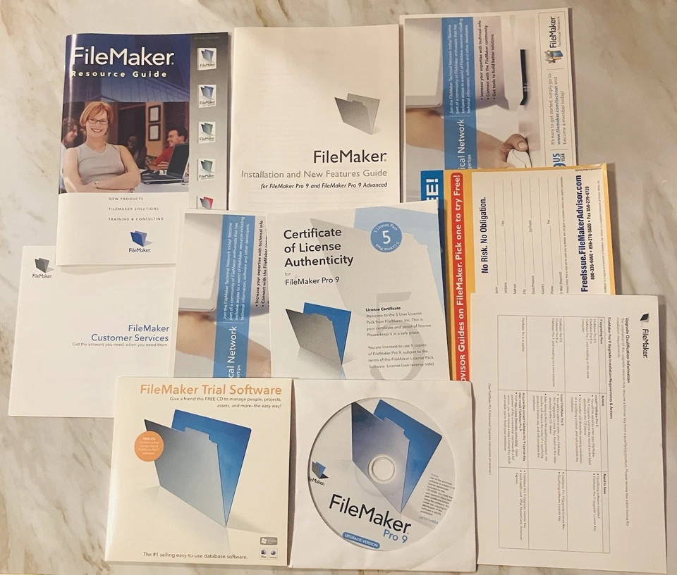 FileMaker Pro 9 Upgrade 5-User License Pack (2-Disc Box Set) Complete - Image 3 of 4