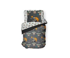 NEW DISNEY STAR WARS MANDALORIAN TWIN BED IN A BAG COMFORTER SHEETS SHAM 64"X86"