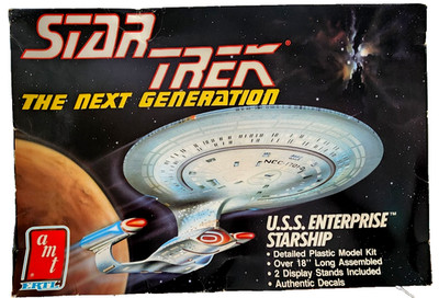 AMT Star Trek TNG USS Enterprise NCC-1701-D Model Kit Partial w/Decals