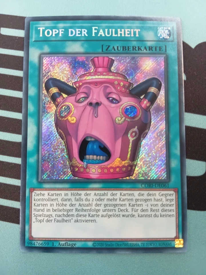 Topf Der Faulheit CORI-DE061 Secret Rare DE NM Chaos Origins Yugioh - Bild 1 von 1