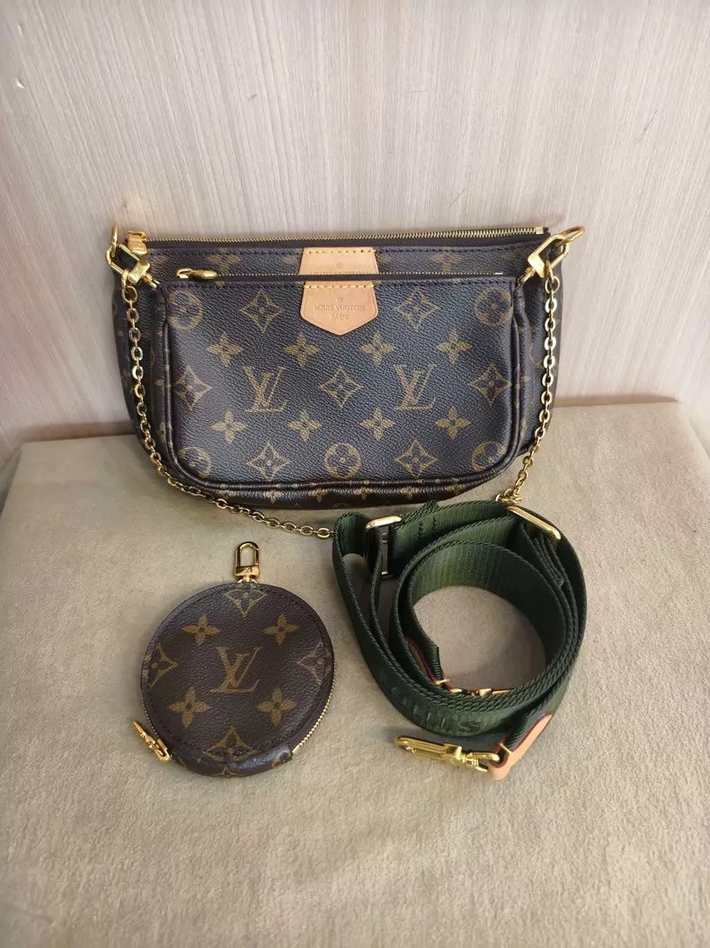 Louis Vuitton Multi Pochette Accessoires Monogram Green Strap