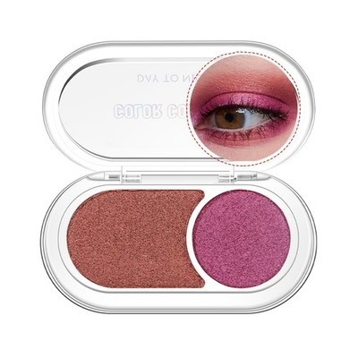 Holographic Double Glitter Eyeshadow Palette, Pearl Color Metallic Shimmer Ey...