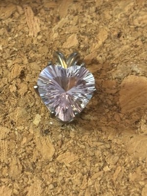 Light Purple Amethyst Sterling Silver Heart Pendant