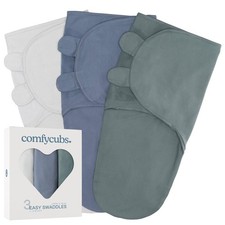 Comfy Cubs Easy Swaddle Blanket, 3 Pack - 100 Cotton Newborn Wrap, Large for ...
