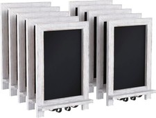 Canterbury 10 Pack Tabletop Magnetic Chalkboards Whitewashed Finish 9.5" x 14"