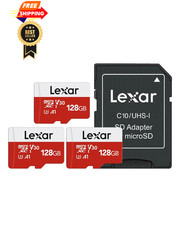 Lexar E-Series 128GB Micro SD Card 3 Pack, microSDXC UHS-I x3, x3
