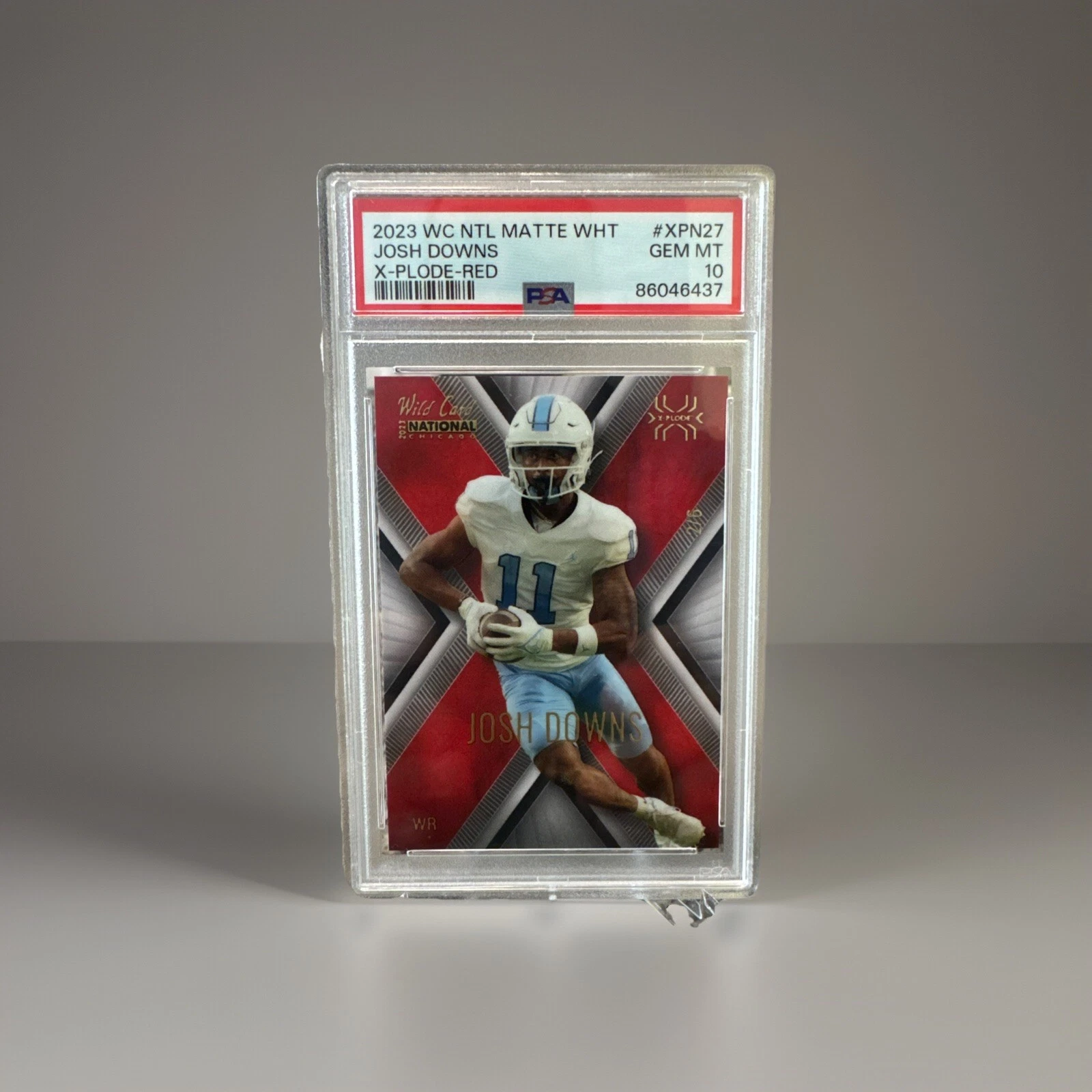 Josh Downs Wild Card National Matte White X-Plode #XPN27 Red