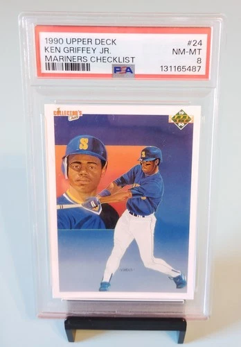 1990 Upper Deck - Seattle Mariners Team Checklist #24 Ken Griffey Jr PSA 8