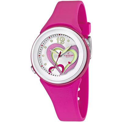Calypso Versatil for Woma K5576/5 fuxia Damen/Mädchen Solo Time Uhr mit Licht
