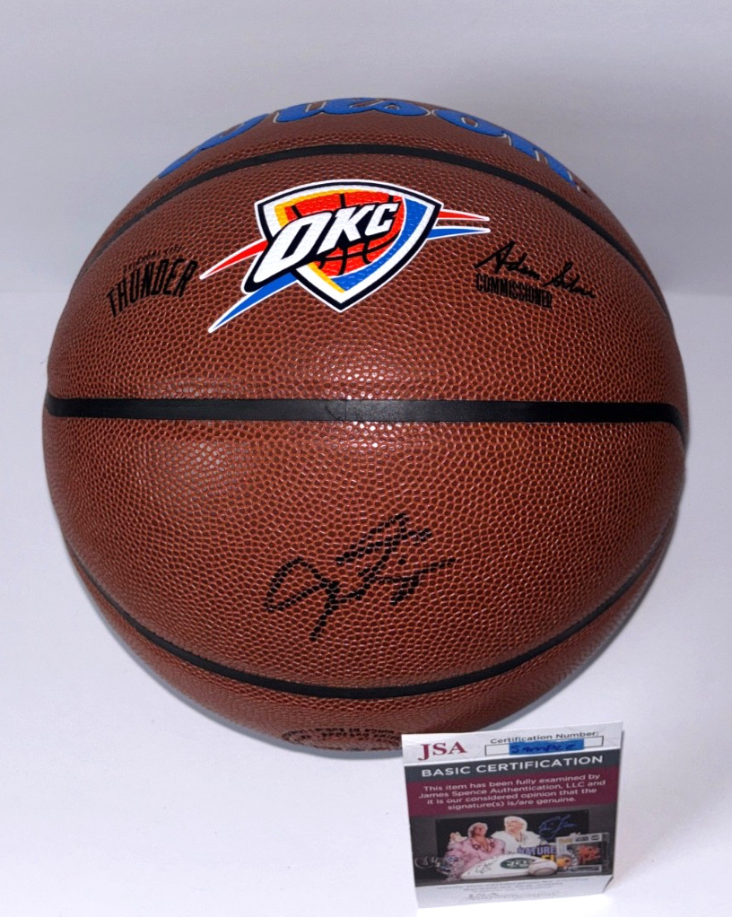 JALEN WILLIAMS SIGNED OKC OKLAHOMA CITY THUNDER NBA WILSON LOGO BASKETBALL JSA Y