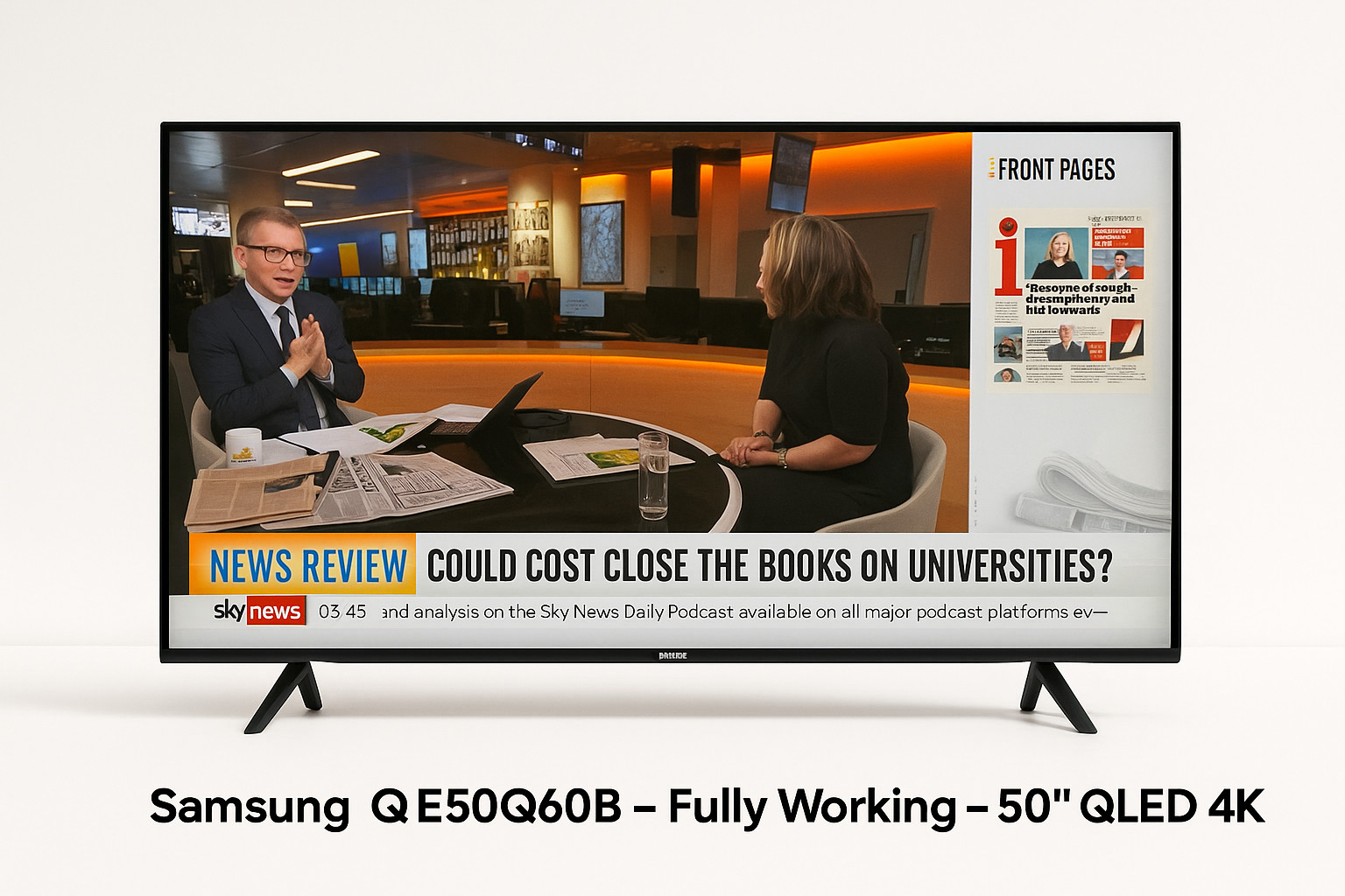 Samsung QE50Q60B 50” QLED 4K Smart TV – Excellent Condition – With Remote – HDR 