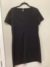 Tommy Hilfiger Women's Dress White/Black Short Sleeve, Round Neck, Zip