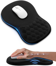 Ergonomic Mouse Pad with Wrist Rest, Slope Design Memory Foam Support, Smooth Ly