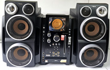 Aiwa CX-BK1 Mini Hi-FI Stereo System. 5 CD- R/RW MP3 For Parts/ Repair. Rare