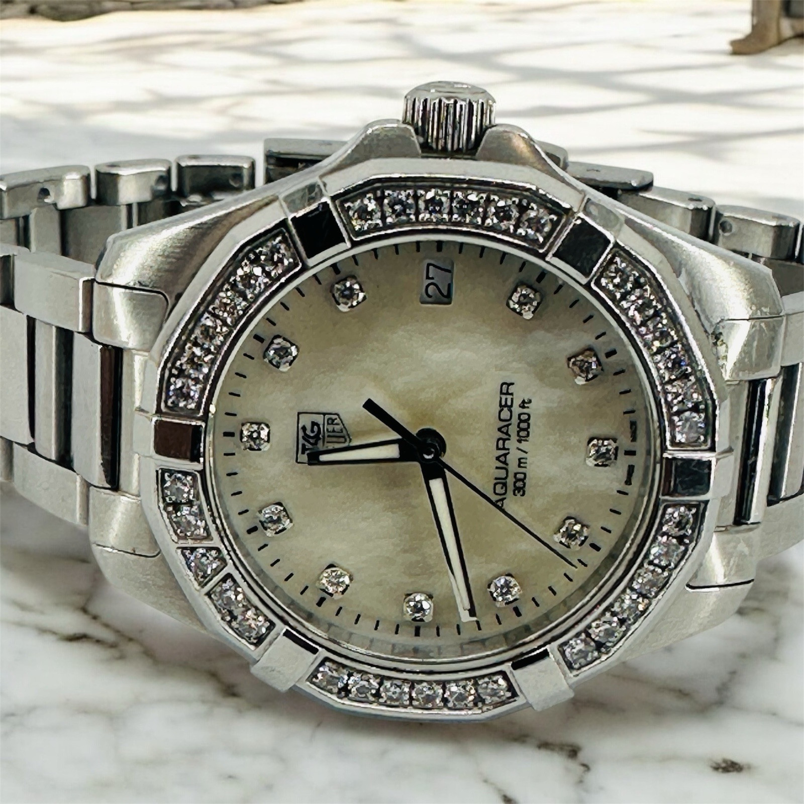 Tag Heuer Aquaracer 32mm WAY1314 Diamond Dial Luxury Watch