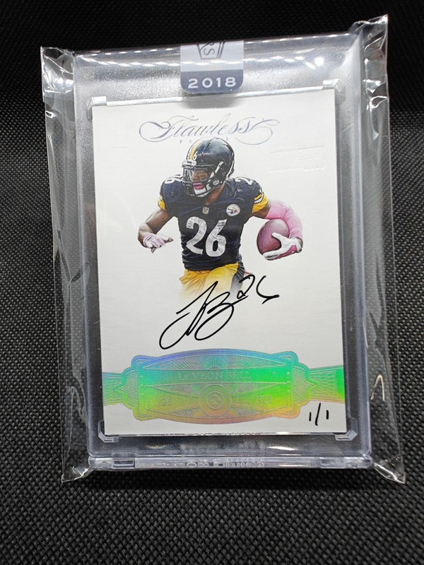 Le'Veon Bell On Card Auto 1/1 2016 Panini FLAWLESS Steelers One of One Signature