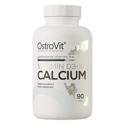 OstroVit Vitamin D3 + K2 + Calcium 90 Tablets Strong Bones Teeth Muscle Immunity