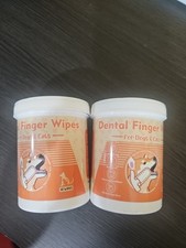 New 120CT Dog Teeth Cleaning Wipes - Pet Dental Finger Wipes for Cats Dogs