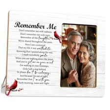Cardinal Memorial Gifts Picture Frame for Loss of Loved one, Remember Me As