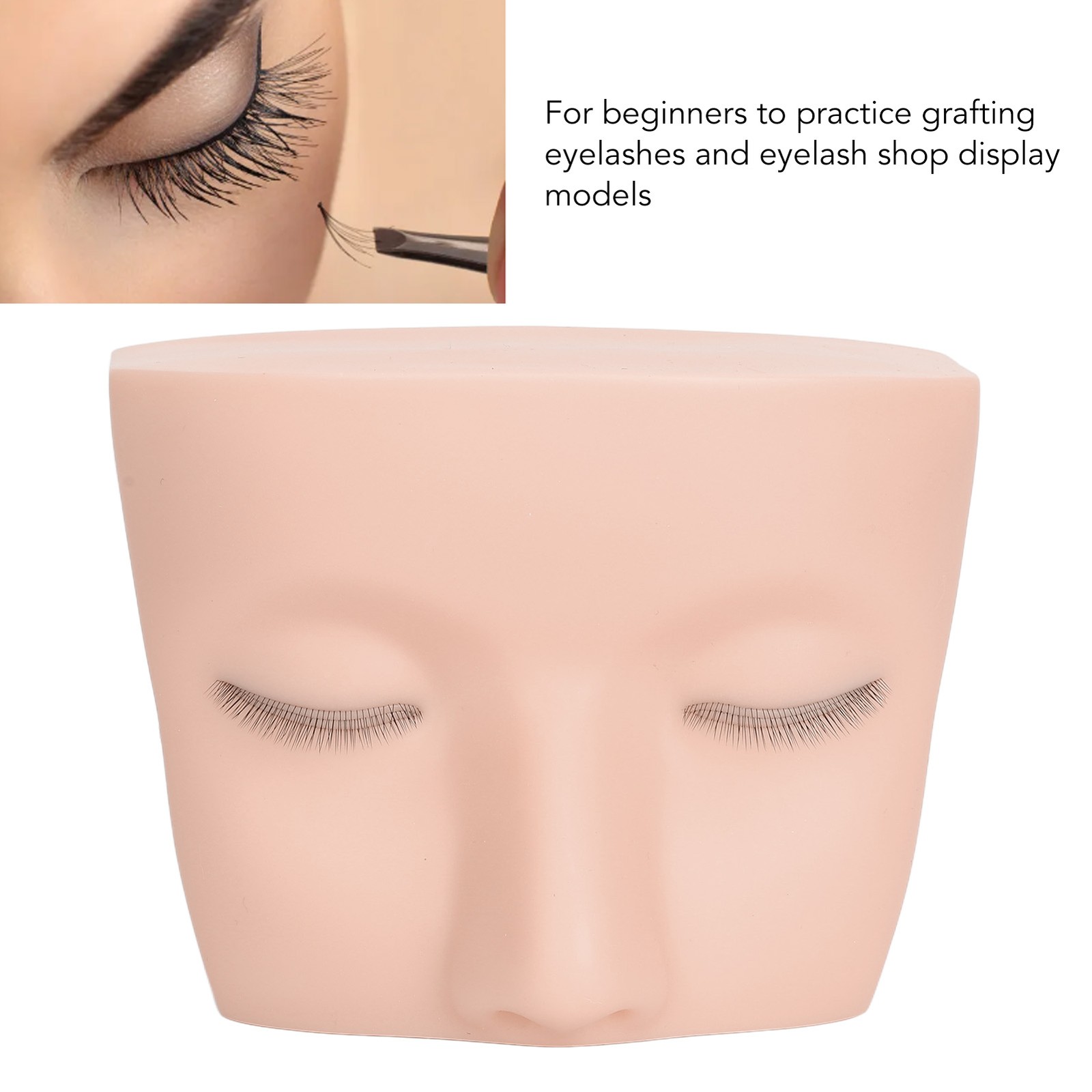 Lash Mannequin Head Elastic 3 Layer Lashes Eyelash Mannequin Head HEN