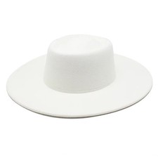 Wide Brim Fedora Hat British Style Formal Church Wedding Unisex Adult Wear