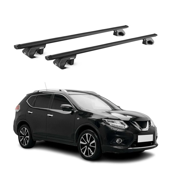 DachträGer GrundtäGer FüR Nissan X-Trail III T32 2013-2021 90Kg Alu Schwarz ABE-image