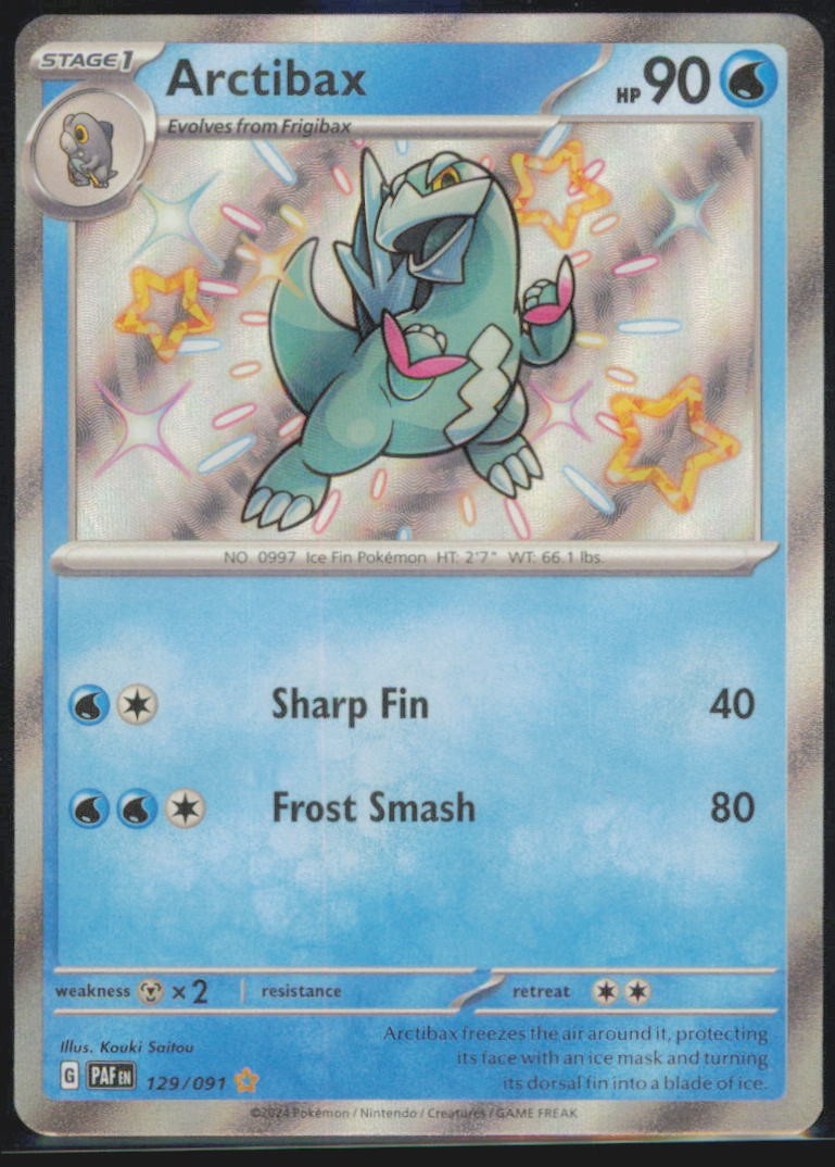 Arctibax Shiny Rare SV: Paldean Fates 129/091 NM
