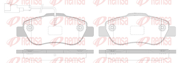 Remsa BremsbeläGe Bremsbelegsatz Vorne Passend FüR Fiat 500 C Ford KA-image