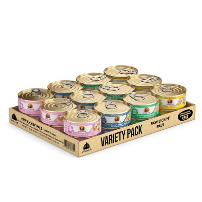 Classic Cat Food Variety Pack Paw Lickin' Pals Wet Cat Food 5.5oz Cans Pack o...