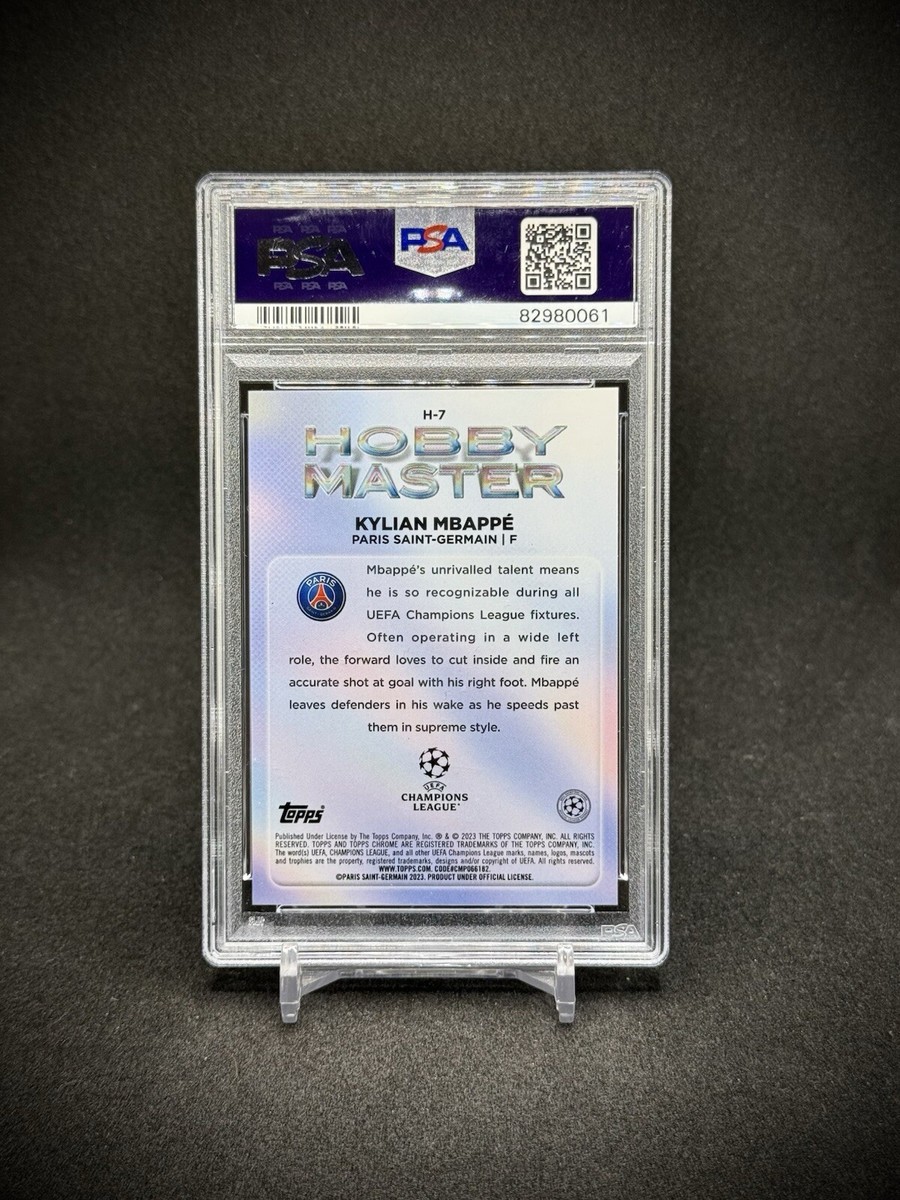 Kylian Mbappe 2022 Topps Chrome Hobby Refractor Case Hit PSA 10