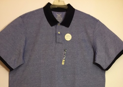 CLASSIC PIQUE POLO Faded Glory Men’s Short Sleeve Shirt Sz 2XL Blue - Picture 9 of 12