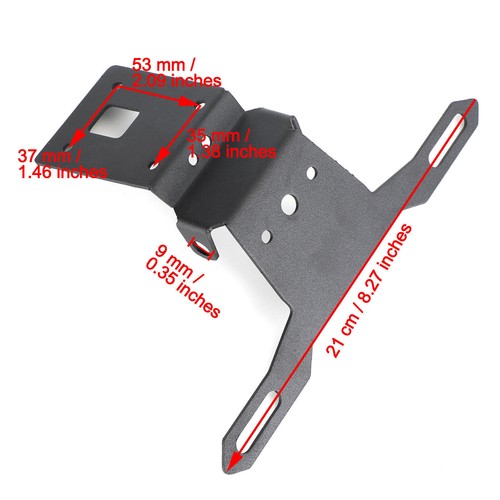 License Plate Holder Frame Bracket fit for Kawasaki ZX-6R 2019-2021 T9 - Picture 3 of 12