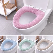 Soft Bathroom Toilet Seat Cover Pad Cushion Closestool Warmer Cover Mat Washable