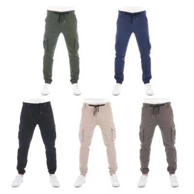 riverso Cargohose Herren lang Stretch Slim Fit RIVHanno Cargo Hose Freizeithose