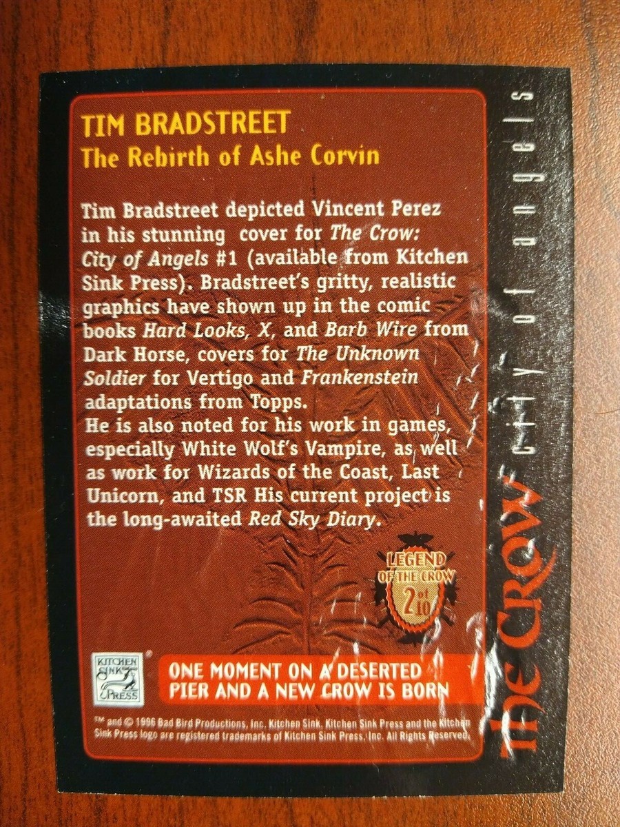 The Crow City of Angels Legend of The Crow Embossed Card 2