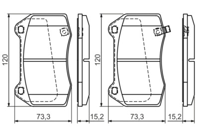 Bosch 0 986 494 310 brake pad set, disc brake for Nissan, Subaru