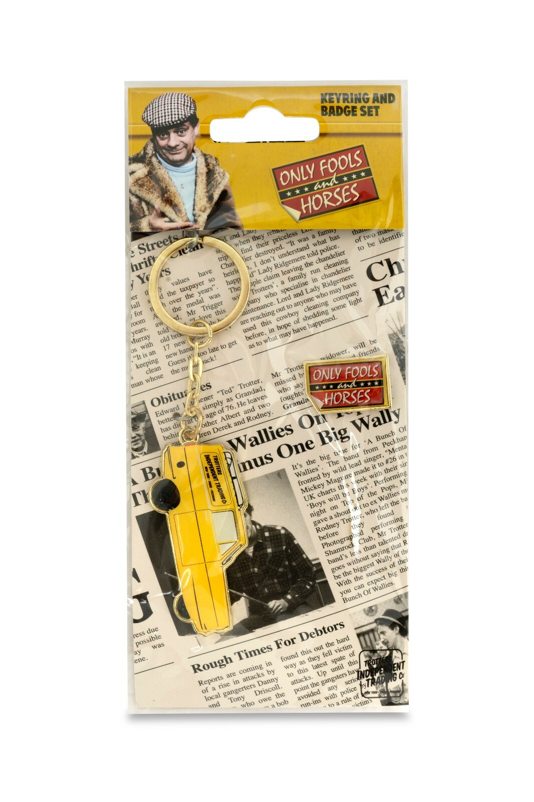 Only Fools and Horses Official Keyring and Badge Set
