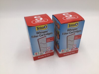 Tetra Whisper Filter Cartridges 6 Count For Aquarium Filtration Sz S - 2 Boxes