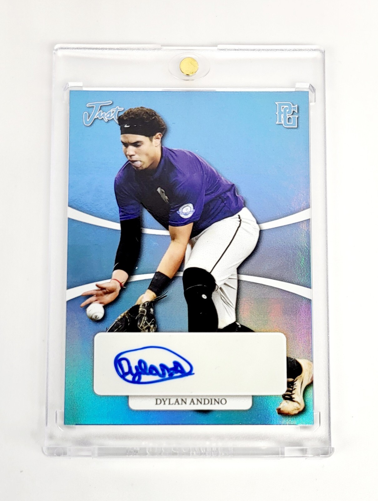 MINT #/8 RC AUTO BLUE SP 2022 LEAF PERFECT GAME NATIONAL SHOWCASE DYLAN ANDINO