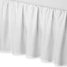 Smoothweave Ruffled Bedskirt Full size 18" Drop in White Dust Ruffle
