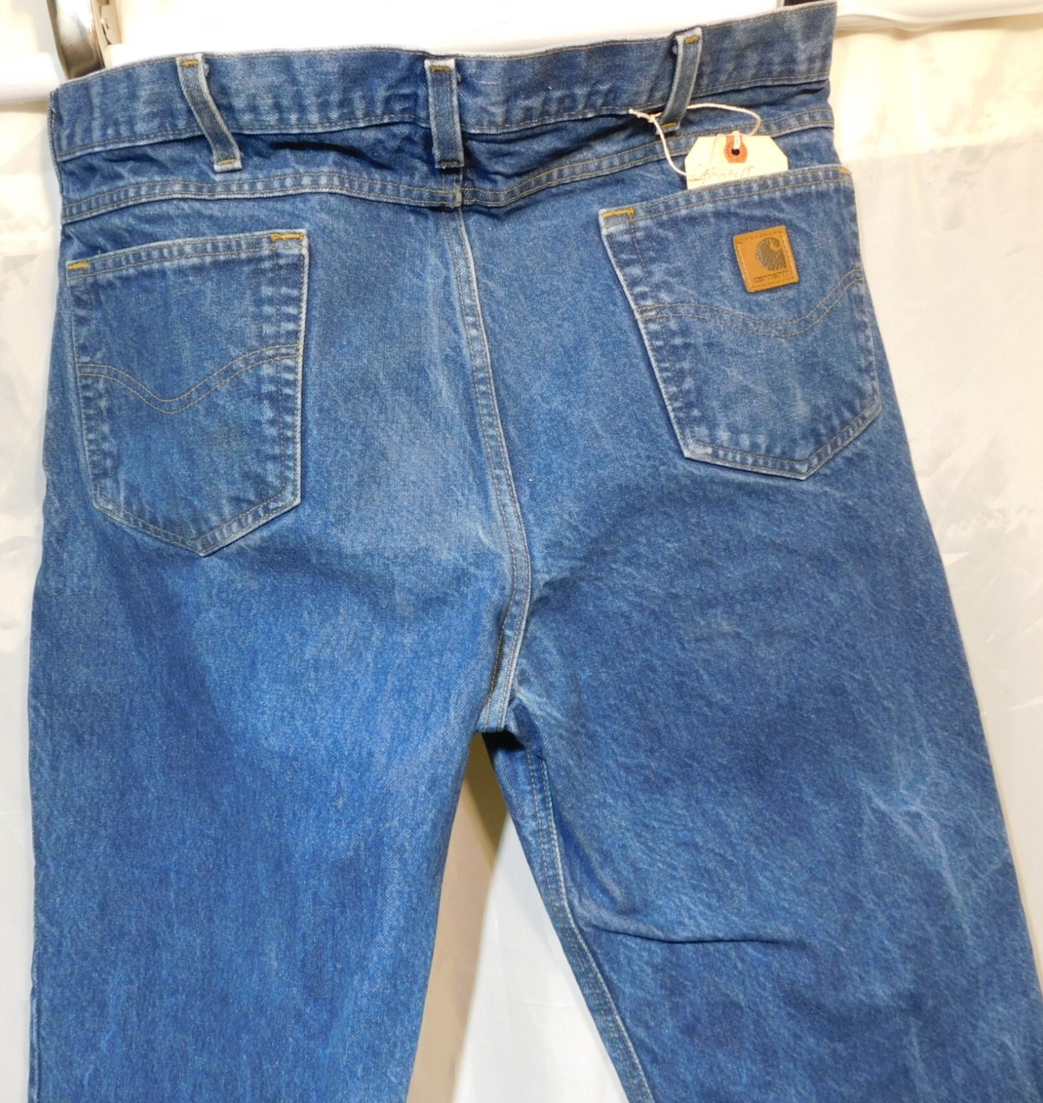 Carhartt Blue Jeans Actual 38x26 hemmed short Faded thumbnail 3