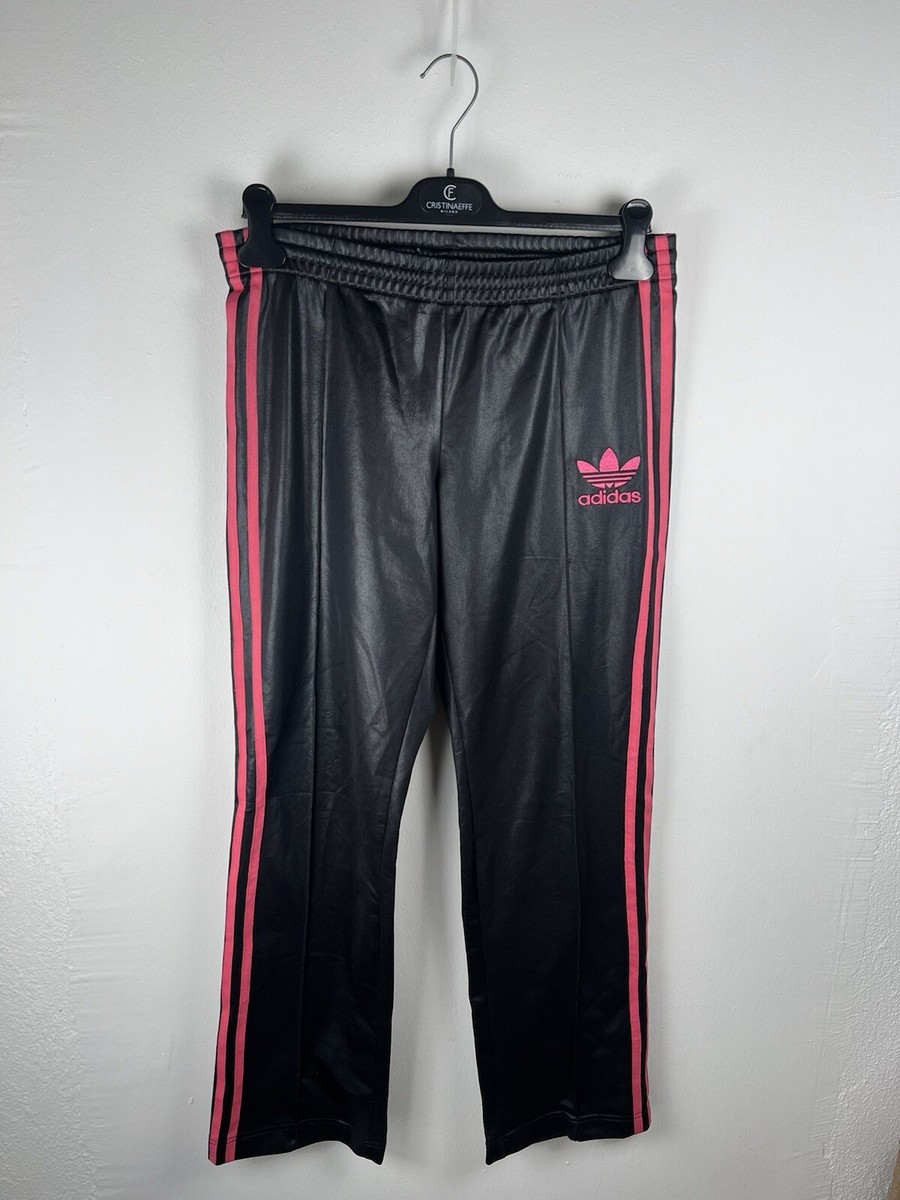 Pantaloni Lucidi Tuta Adidas Nero Rosa Taglia M Donna Trousers