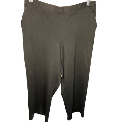 ALFRED DUNNER PETITE Women's Black Pants Size 16P Elastic