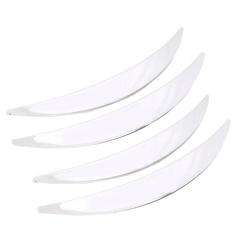 4PCS Chrome Car Wheel Eyebrow Protector Strips Trim Lip Fender Flare Strickers - Picture 4 of 11